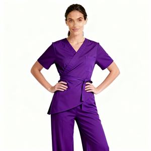 ชุดสครับสำหรับพยาบาลในโรงพยาบาลหญิงชุดสครับขัดผิวสำหรับพยาบาลดีไซน์เก๋และมีระดับ - Product Image 6