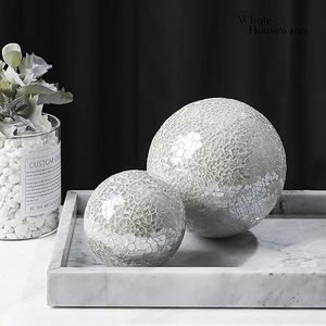 Esfera de cristal de mosaico antiguo, diseño creativo, bolas decorativas de cristal para el hogar, adornos de bolas doradas, decoración del hogar para regalo - Product Image 3
