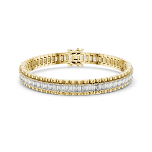 Bracelet tennis en diamants CVD de laboratoire 12 CT VVS-VS EF, disponible en or 18 carats, 14 carats, 10 carats et argent 925, rose, jaune, blanc - Product Image 1