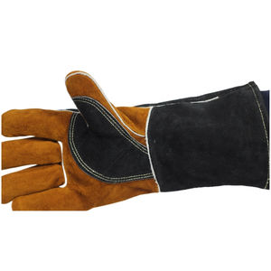 Gants de soudage en cuir de vachette fendu, gants de protection pour soudeurs, gants de travail pour cheminée, barbecue - Product Image 5
