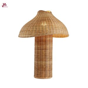 Meilleure vente lampe de table vintage en rotin osier moderne colonne de rotin naturel étude chambre à coucher dessin - Product Image 5