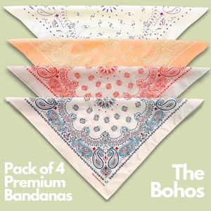 Bandanas en coton de qualité supérieure, foulard pour la tête, écharpe pour le cou, couvre-cheveux, couvre-tête élégant unisexe pour le vélo, la randonnée, la course à pied, les activités de plein air - Product Image 2