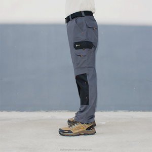 กางเกงทำงานผ้าแคนวาสแบบมีกระเป๋าหลายกระเป๋าสำหรับผู้ชายกางเกงลำลองใส่ทำงานกลางแจ้งมีกระดุมลายเอวกลางขาตรงแบบอินเดีย - Product Image 5