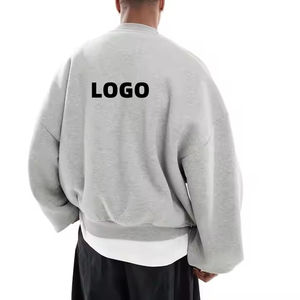 Sweat-shirt en molleton 100% coton pour homme, coupe classique, col rond, 260 g/m², anti-froissement, imprimé numérique, logo frontal, vente en gros, OEM - Product Image 4