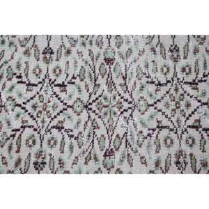 พรมวินเทจขนาดใหญ่ 5.2x8.3 ฟุต สีขาว สไตล์โมร็อกโกตุรกี - Product Image 5