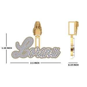 Hip Hop joyería COLLAR COLGANTE personalizado lujo Iced Out VVS Moissanite 925 colgante de plata esterlina al por mayor - Product Image 6