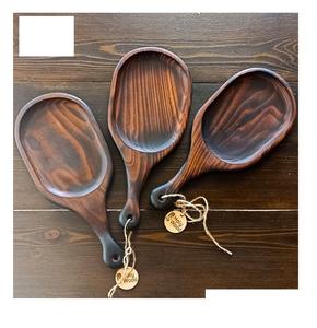 ชุดถาดโลหะทรงวงรีสำหรับใส่บราวนี่3ชิ้นถาดไม้มะม่วงของตกแต่งบ้าน - Product Image 6