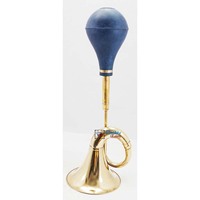 Long Brass Vintage Bulb Honky Horn with Black Rubber Plunger Clown Squeeze