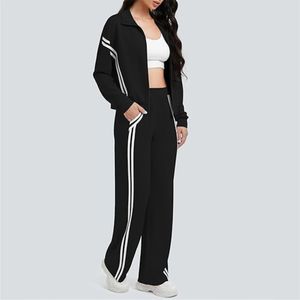 Conjunto Deportivo de 2 Piezas para Mujer, con Capucha, Estampado, Logotipo Personalizado, Poliéster/Algodón, Color Sólido, Ropa Urbana, Alta Calidad OEM - Product Image 4