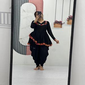 Riyon Navratri Special Kediyu Dhoti Set Intricate Gamathi Work Real Mirror Embellishments Ready-to-Wear Traditional Festivals - Product Image 5