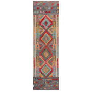 Tapis de couloir Maimana Afghanistan Kilim 308 x 91 cm - Product Image 1
