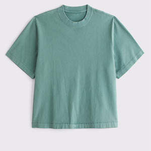 Vente en gros 100% coton 180G T-shirt surdimensionné Boxy motif goutte d'épaule personnalisé col rond teint uni pour grande taille décontracté solide - Product Image 1