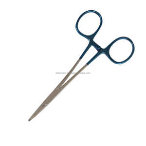 Crile Forceps 5.5" (14cm) Straight Serrated Jaws with 1x2 Teeth <b>Stainless</b> <b>Steel</b> Surgical Clamp Ratchet <b>Ring</b> Handle CE OEM - Product Image 6