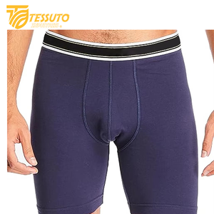 Sous-vêtements pour hommes sous-vêtements confortables à séchage rapide sans couture pour hommes sous-vêtements en coton spandex personnalisé rayé Logo imprimé Boxer court Oem - Product Image 1