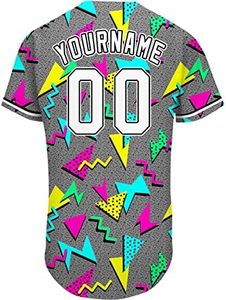 เสื้อเบสบอล80S & 90S สำหรับผู้ชายเสื้อซอฟต์บอลพิมพ์ลายตาข่ายแบบติดกระดุมพิมพ์ลายซับลิเมชันสำหรับเล่นกีฬา - Product Image 4