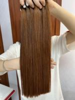 Cheveux vierges Super Double Dessiné RawViet Nam Cheveux Tissage de Cheveux Humains Bundles Os Droite Vendeurs en Gros 100% Remy Couleur Marron