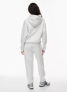 Conjunto de chándal Jogger con capucha sólida de invierno blanco para mujer, sudadera informal de gran tamaño de 2 piezas y pantalones de chándal relajados - Product Image 3