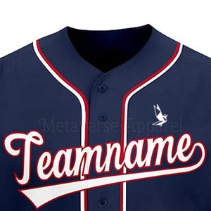 Conjuntos de uniformes de béisbol de talla grande para hombre de poliéster de secado rápido transpirable al por mayor nombre de equipo personalizable adultos estampado cuello en V - Product Image 4
