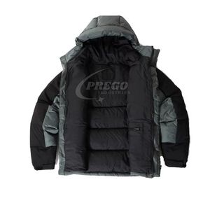 Veste matelassée brillante de haute qualité pour hommes, vente en gros personnalisée OEM ODM, style décontracté d'hiver, vêtements d'extérieur avec processus de revêtement - Product Image 5