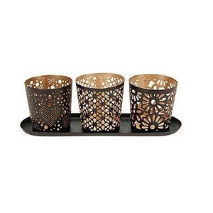 Portavelas de Metal Negro Grande, corte de hoja dorada, acento, diseñador alto, linterna de Pilar cilíndrico para decoraciones de iglesia de cumpleaños - Product Image 4