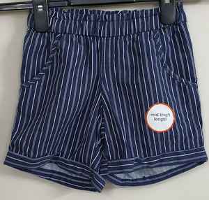 Pantalones Cortos de Verano para Niñas, Casuales, a la Moda, Transpirables, Impermeables, con Cintura Elástica, de Spandex/Algodón, con Rayas, de Secado Rápido - Product Image 2