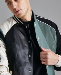 Más vendidos, la última chaqueta cómoda de béisbol personalizada para adultos y jóvenes, chaqueta universitaria transpirable de lana polar cómoda colorida - Product Image 5