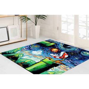 Mario Starry Night Rug: <b>Van</b> Gogh Style, Soft Decor Rug,Nonwoven Thin Rug - Product Image 4