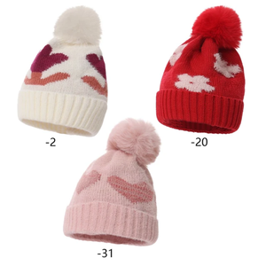 Offre Spéciale mignon tricot pompon nouveau-né épais chaud bébé fille garçon chapeau bonnet oreille chaud enfants casquettes Bonnet chapeaux d'hiver - Product Image 2