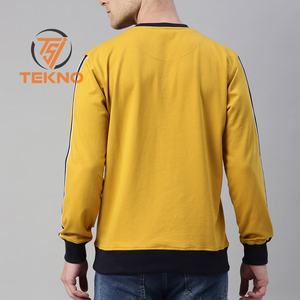 Sudadera de cuello redondo de lana de manga larga con cuello redondo en blanco liso para hombres, sudaderas informales de peso pesado con logotipo personalizado para hombres - Product Image 3