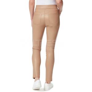 Ropa informal para mujer Pantalones de cuero de talla grande Diseño original con cintura media personalizada Frente plano Precio al por mayor - Product Image 6