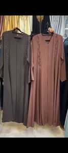 Élégant Modeste Brodé À La Main Femmes Boîte Plissée Travail À La Main Abaya Formelle Traditionnelle Dubaï Robes Tissu Respirant - Product Image 2