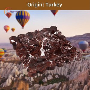 อาหารจานหินอ่อนยอดนิยมของเซิร์ฟเวอร์ของตกแต่งโต๊ะทำมือสีน้ำตาลเข้มสำหรับงานแต่งงานงานเลี้ยงรีสอร์ทและโรงแรม - Product Image 5