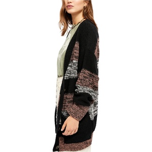 Cardigan da Donna Free People Southport Beach, Colore Antracite, Taglia S, Lungo, Stile Bohémien con Decorazioni in Pizzo e Bottoni per Autunno e Inverno - Product Image 3