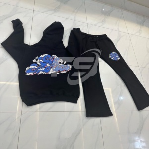 Nouvelle Collection : Survêtements Homme Personnalisables avec Logo, en Molleton de Coton Écologique Léger, Deux Pièces, Manches Longues, Poche Poitrine, Grandes Tailles - Product Image 2