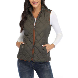 Horse Riding <b>Waistcoat</b> Stand Collar Sleeveless Padded Outdoor Stable Wear Ladies Equestrian <b>Quilted</b> Vest - Product Image 1