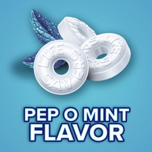 LIFE SAVERS Pep-O-Mint Caramelos Duros en Rollos Individuales, Mentas, Caramelos de Pimienta a Granel, Caramelos Duros, 0.84 Onzas, Caja de 20 Unidades - Product Image 2