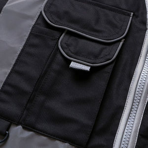 Gilet de sécurité industrielle visible coupe-vent de haute qualité 100% polyester plusieurs poches gilet pour hommes de grande taille - Product Image 5