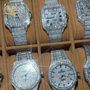 Oogverblindend Full Moissanite Automatisch Horloge Groothandel Iced Out Hiphop Diamond Horloge Voor Heren Luxe Stijl - Product Image 5