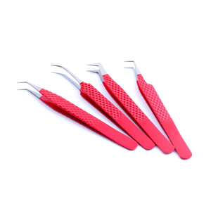 Pince à épiler en acier inoxydable de marque privée et de boîte d'emballage Pince à épiler d'extension de cils de qualité professionnelle en L - Product Image 4