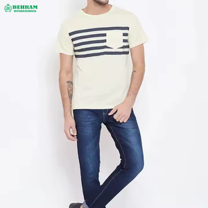 เสื้อยืดโอเวอร์ไซส์ผู้ชาย แบรนด์ Behram International ผลิตในปากีสถาน คุณภาพสูง สวมใส่สบาย แขนสั้น คอกลม ดีไซน์ทันสมัย 100% - Product Image 2