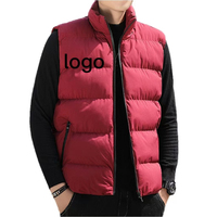 Chaleco Corto Acolchado para Hombre con Logotipo Personalizado, Cortavientos, Transpirable, con Aislamiento Térmico, Estilo Casual, Cierre de Cremallera