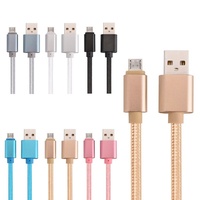 3A Nylon trenzado 1M carga rápida Micro-USB aleación de aluminio cargador Cable DE DATOS multifunción para tabletas y teléfonos
