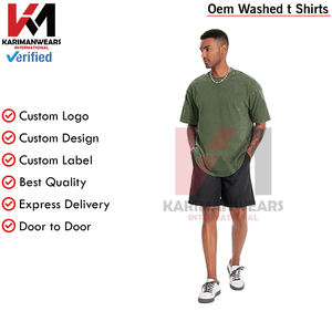 Camisetas de gran tamaño para hombre Camisetas holgadas básicas lavadas vintage de manga corta | Tops cómodos con estilo informal - Product Image 6