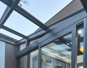 Лучшая сертификация, алюминиевый стеклянный навес, солнечная комната с фасадными стенами для садовой комнаты - Product Image 2