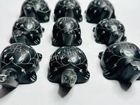 Statue de tortue en marbre noir en gros, sculptée à la main, meilleur prix, symbole de bonne fortune pour la décoration de la maison et du bureau