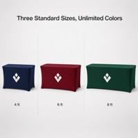 Housse de table personnalisée imprimée 4ft 5ft 6ft 8ft en spandex extensible pour salon professionnel, exposition, hôtel, banquet