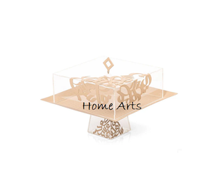 Admirable Design Decorative Cake Server Wood And Mother Of Pearl Cake Stand For Weddings Events Usage - Product Image 4