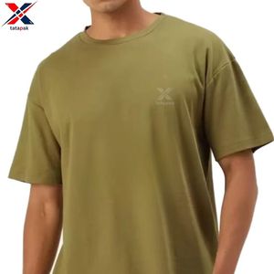 Camiseta Unisex de Alta Calidad 100% Algodón, Corte Holgado Informal, Diseño Recortado, Tejido Sólido - Product Image 2