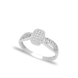 Basic Design Ring Rectangle Wholesale Handcrafted 925 Sterling <b>Silver</b> Jewelry Trendy CZ Stone Best Selling Wholesale <b>Jewellery</b> - Product Image 1