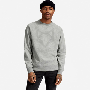 Sweat-shirt en coton pour homme coupe classique 2025, logo imprimé personnalisé, décontracté, polaire uni, personnalisation OEM, teinture unie pour la saison d'automne - Product Image 1
